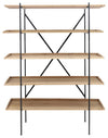 Sagebrook Home 16646 Wood/Metal, 65" 5-Layered Shelf, Brown/Black Kd