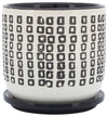 Sagebrook Home 16400-01 Ceramic, 6" Planter With Saucer, Black