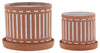 Sagebrook Home 15912-07 Set of 2 Terracotta Planters With Saucer 6/8", Orange