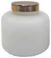 Sagebrook Home 80145-03 5" Candle On Frosted Glass, White 22oz