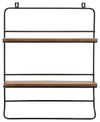 Sagebrook Home 16633 Metal/Wood, 30" 2-Tier Wall Shelf, Brown/Black