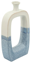 Sagebrook Home 13903-15 Ceramic 14" Vase with Cutout, Sky Blue