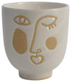 Sagebrook Home 80162-03 Ceramic 5" Scented Candle Face, Ivory 20oz