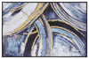 Sagebrook Home 70114 60"x40" Handpainted Abstract Canvas, Blue/Gold