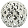 Sagebrook Home 16361-02 Metal, 8" Cut-Out Orb, Silver