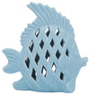 Sagebrook Home 16708-02 Porcelain, 10" Cut-Out Fish, Blue