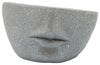Sagebrook Home 16173-02 Resin 12" Slanted Half-Face Planter, Cement