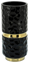 Sagebrook Home 16324-04 5"x10" Belted Vase, Black/Gold