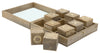 Sagebrook Home 16329 Wood, 10"x10" Tic Tac Toe, Natural