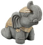 Sagebrook Home 16171-02 Resin, 17" Kneeling Elephant, Gray
