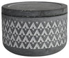 Sagebrook Home 16790-06 Cement, 5" Covered Aztec Jar, Gray