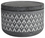 Sagebrook Home 16790-06 Cement, 5" Covered Aztec Jar, Gray