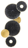 Sagebrook Home 16974 Metal, 38" Lily Pads Wall Deco, Black