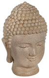 Sagebrook Home 13029-12 Resin 11.5" Buddha Head, Stone