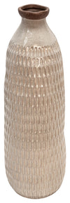 Sagebrook Home 15745 24" Dimpled Vase, Ivory