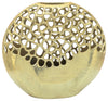 Sagebrook Home 16341-02 Metal 13" Oval Cut-out Vase, Gold
