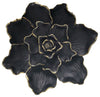 Sagebrook Home 16287-03 Resin 9" Flower Wall Accent, Black