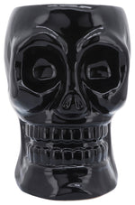 Sagebrook Home 16385-05 Ceramic 8" Skull Vase, Black