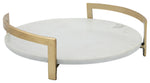 Sagebrook Home 15640-01 14" Metal Tray with Marble, Gold