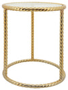 Sagebrook Home 15243-01 Metal 22" Rope Side Table, Gold
