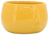Sagebrook Home 14960-04 Ceramic 7" Face Planter, Yellow