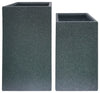 Sagebrook Home 16823-02 Resin, Set of 2, 11"/13" Square Nested Planters, Gray