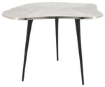 Sagebrook Home 16740-02 Metal, Textured Accent Table, Silver