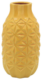 Sagebrook Home 13920-06 12" Geo Vase, Yellow