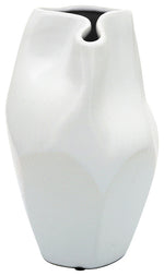 Sagebrook Home 16386-02 Ceramic, 10" Abstract Vase, White