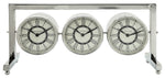 Sagebrook Home 16428 Metal, 20x9" Multicolor-City Clocks, Silver