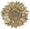 Sagebrook Home 16288-01 Resin 7" Sunflower Wall Accent, Gold
