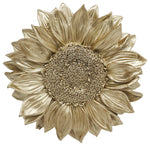 Sagebrook Home 16288-01 Resin 7" Sunflower Wall Accent, Gold