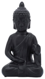 Sagebrook Home 10901-01 Black Ceramic Seated Buddha