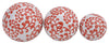 Sagebrook Home 16551-08 Ceramic Set of 3 Fern Orbs, 4/5/6" White/Red
