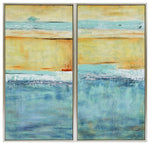 Sagebrook Home 70060 50x26" Set of 2, Ocean Oil Painting, Multicolor