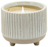 Sagebrook Home 80064-02 5" Ridged Scented Candle, Beige 12oz