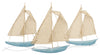 Sagebrook Home 16757 Metal, 37" Sailboats, Brown/Blue
