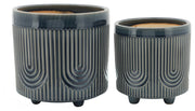Sagebrook Home 16375-02 Ceramic, Set of 2, 6