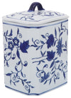 Sagebrook Home 16414 Ceramic, 8" Box Jar with Lid, BlueSagebrook Home 16414 Ceramic, 8" Box Jar with Lid, Blue