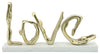 Sagebrook Home 16226 Metal 18" Love Marble Base Accent, Gold