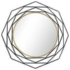 Sagebrook Home 16529 Metal, 28" Octagonal Mirror, Black