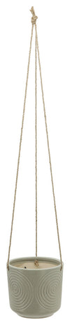 Sagebrook Home 16377-02 Ceramic 6" Vector Hanging Planter, Sage