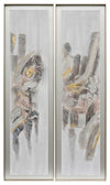 Sagebrook Home 70057 70"x20", Set of 2, Abstract Oil Painting, Multicolor