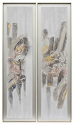 Sagebrook Home 70057 70"x20", Set of 2, Abstract Oil Painting, Multicolor