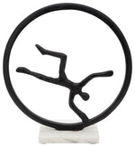 Sagebrook Home 15666-02 14" Man On A Loop, Black