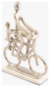 Sagebrook Home 16904 Metal, 12" Parent & Child On Bicycle, SilverSagebrook Home 16904 Metal, 12" Parent & Child On Bicycle, Silver