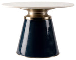 Sagebrook Home 16571-04 Marble Top, 17" Nebular Coffee Table, Blue
