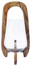 Sagebrook Home 15628-01 15" Glass Lantern with Wood Handle, Natural