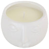 Sagebrook Home 80029-02 5" Citronella Face Candle, White 10oz