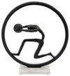 Sagebrook Home 15666-01 14" Man with Ball On Hand, Black